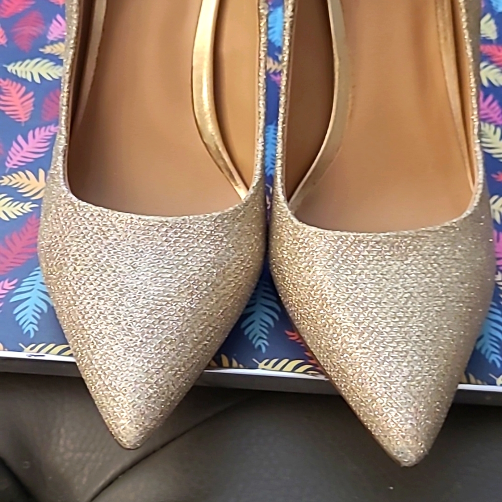 Call It Spring Gold Pumps - Picture 2 of 6